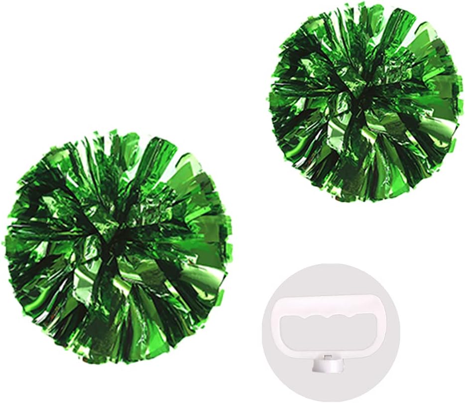 2pack/4pack 13" Cheerleading Metallic Foil & Plastic Ring Pom Poms Cheerleading Poms 100g