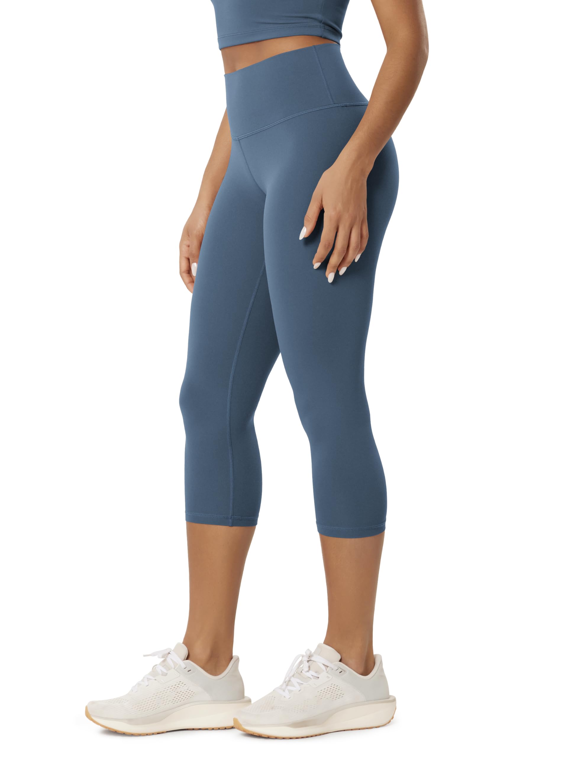 ODODOS Buttery Soft Lounge Yoga Capris for Women, 14" / 19" / 21" High Waist Capri Leggings