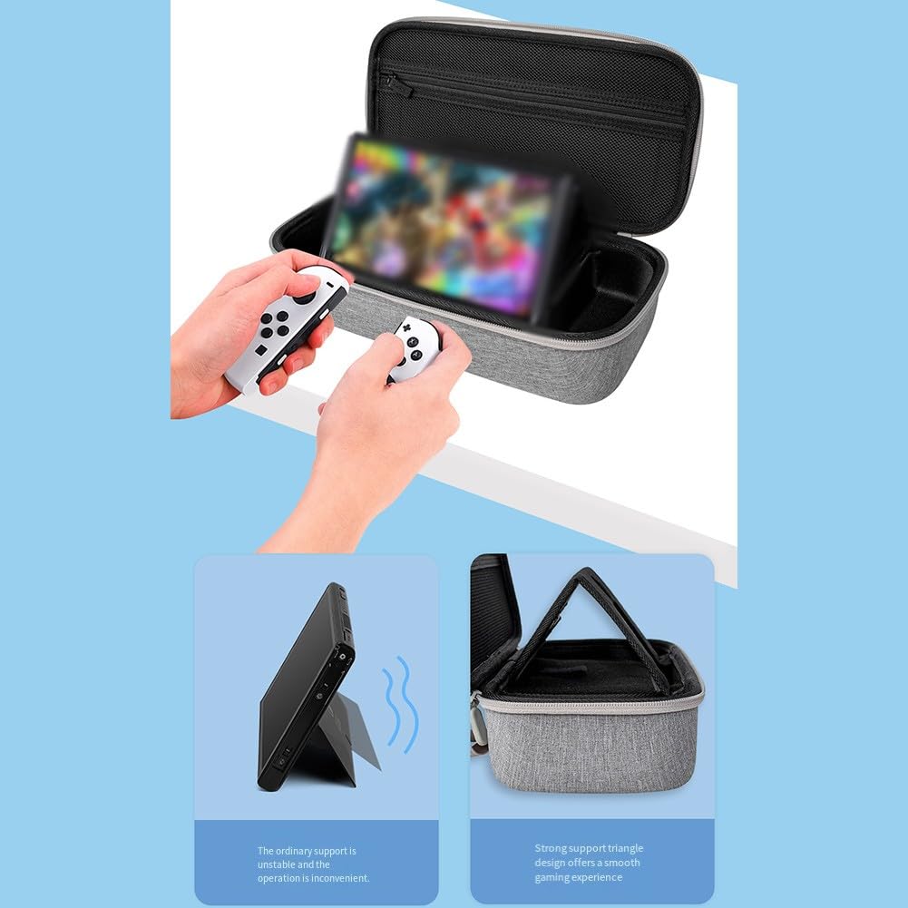 Custodia antiurto EVA per console Nintendo Switch 2, grigio, 30 x 15 x 8 cm