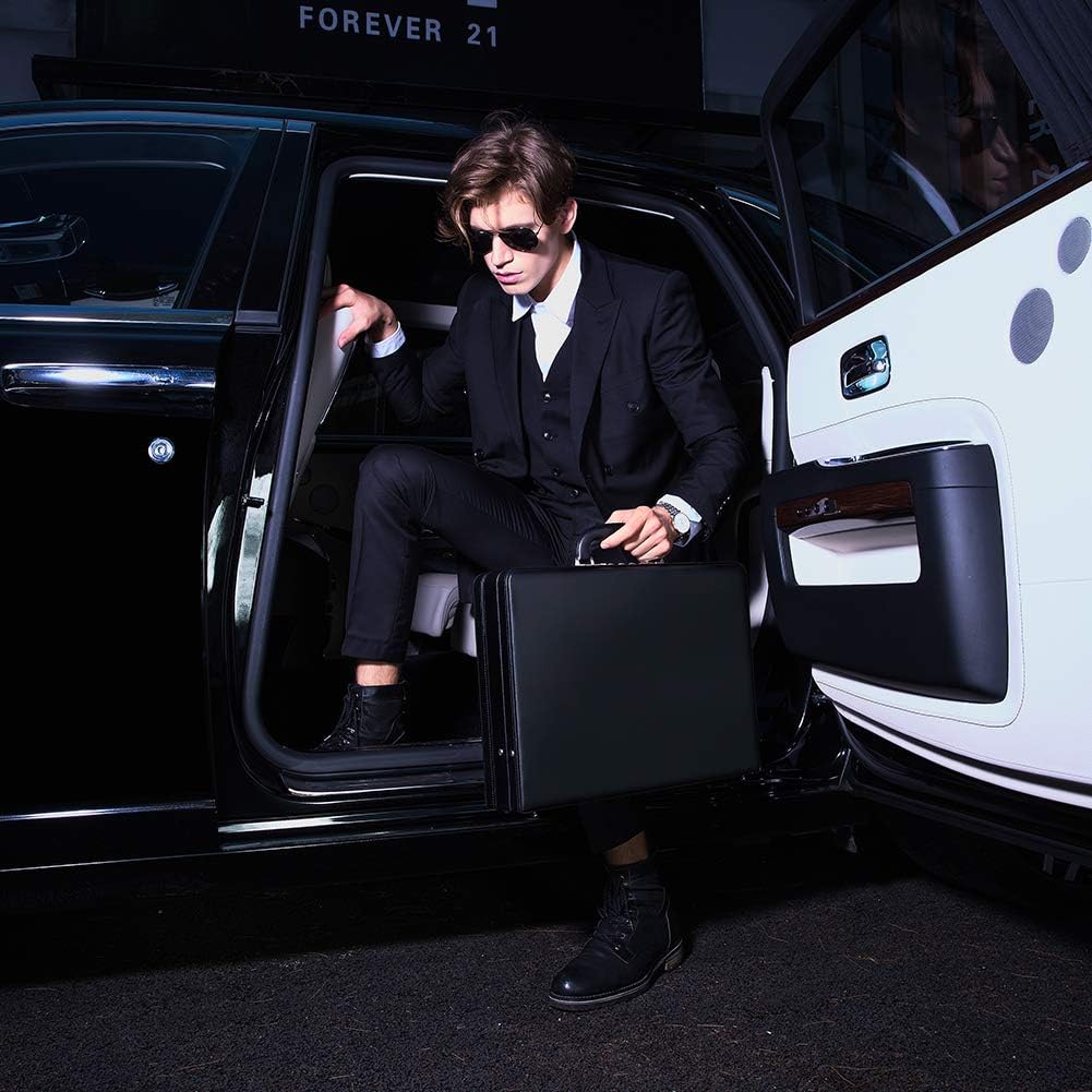 Briefcase Hard Attachment Briefcase for Men & Women/Thin Hardside Laptop Case with Combo Lock - Image 2