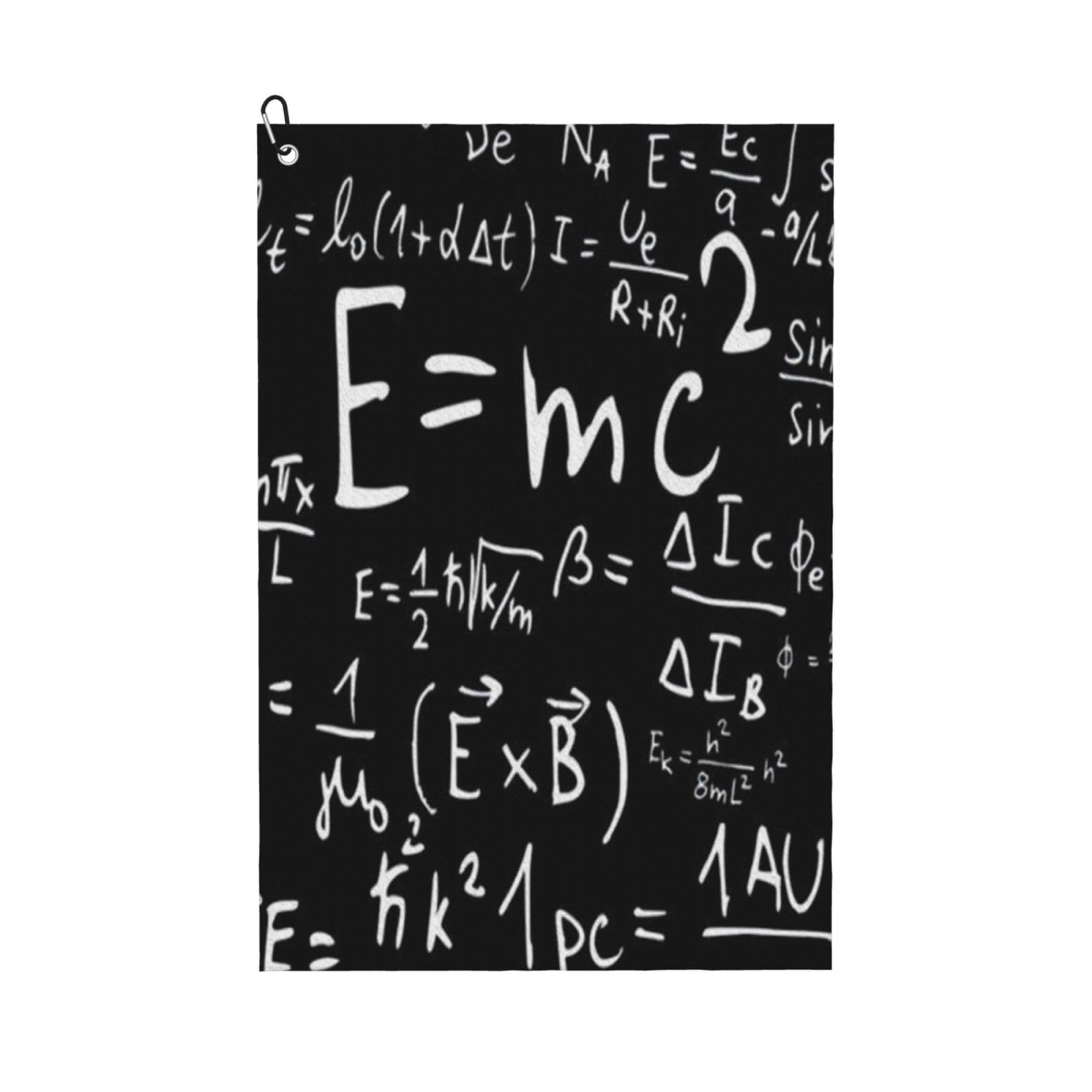 Hnnkloy Physics Formula Law E=Mc2, 16x24 in Portable Waffle Golf Towels with Carabiner Clip for Golf Bag