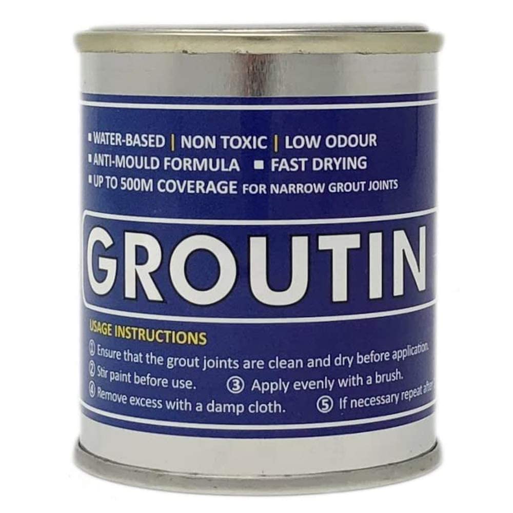 Dark Grey Grout Paint 125ml Ideal to refurbish tile grout leaving a clean fresh look in bathrooms and kitchens โ image 1