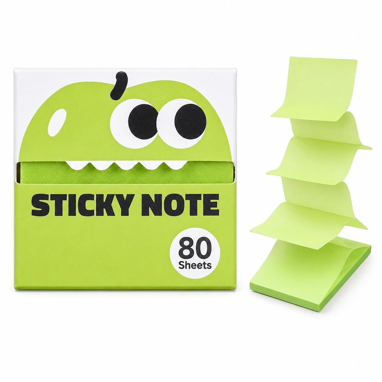 Glitter Sticky Notes, Transparent Sticky Notes, See-Through Memo Tabs, Shimmering Pet Film for Clean Annotations,3 x 3 in, Easy Pull, for Teachers, Students, Desks, Gifts (Green)
