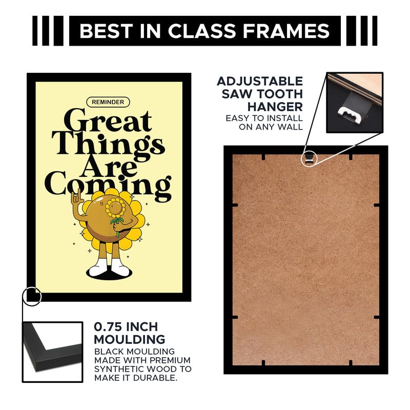 Image of CodersParadise inchGreat Things Are Coming Framed Wall Poster(12x18 Inch)|Motivational Quote Wall Art| Success Mindset & Positive Thinking Decor|Ready-to-Hang Frame for Office, Workspace, Bedroom & Home