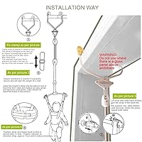 Vista 5 de Juego de puentes de puerta y gorilas para bebé, con abrazadera de puerta, correa ajustable para niños pequeños de 6 a 24 meses, certificado CPC y CE