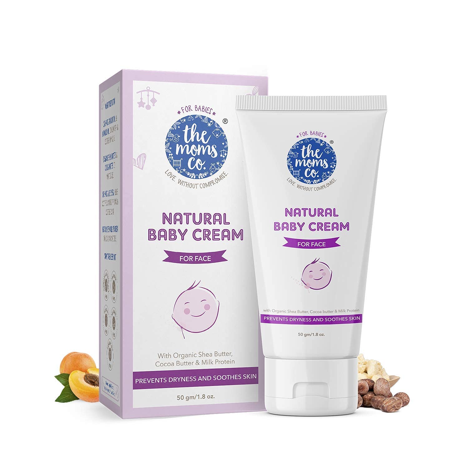 The Moms Co. Natural Baby Cream for Face With Organic Butters, Oils and Milk Protein|Deep Moisturisation for Soft Baby Skin | Baby Face Cream |Baby Moisturizing Cream -50gm (B0BR8CF2H6) Amazon Price History, Amazon Price Tracker