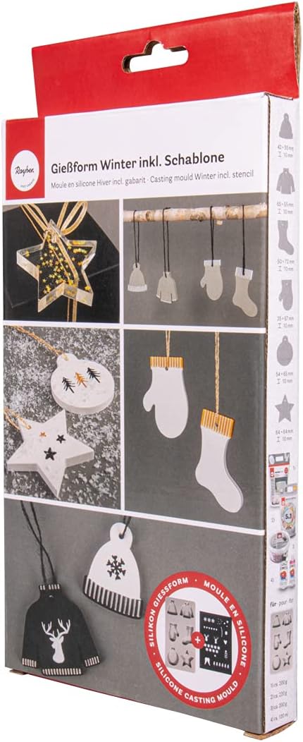 Rayher Gießform Kronen 2 Motive - PET Form Für Beton & Wachs, 13x12cm & 6,5x7cm