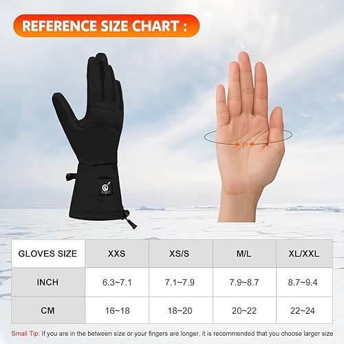 Miniatura 2 de Guantes térmicos para hombres y mujeres, guantes calentadores de manos con batería recargable para invierno, motocicleta, esquí, campamento, pesca,