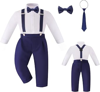 Baby Boy Clothes Summer Toddler Suit for Boys Birthday Wedding Gentleman Formal Tuxedo Ring Bearer Outfits