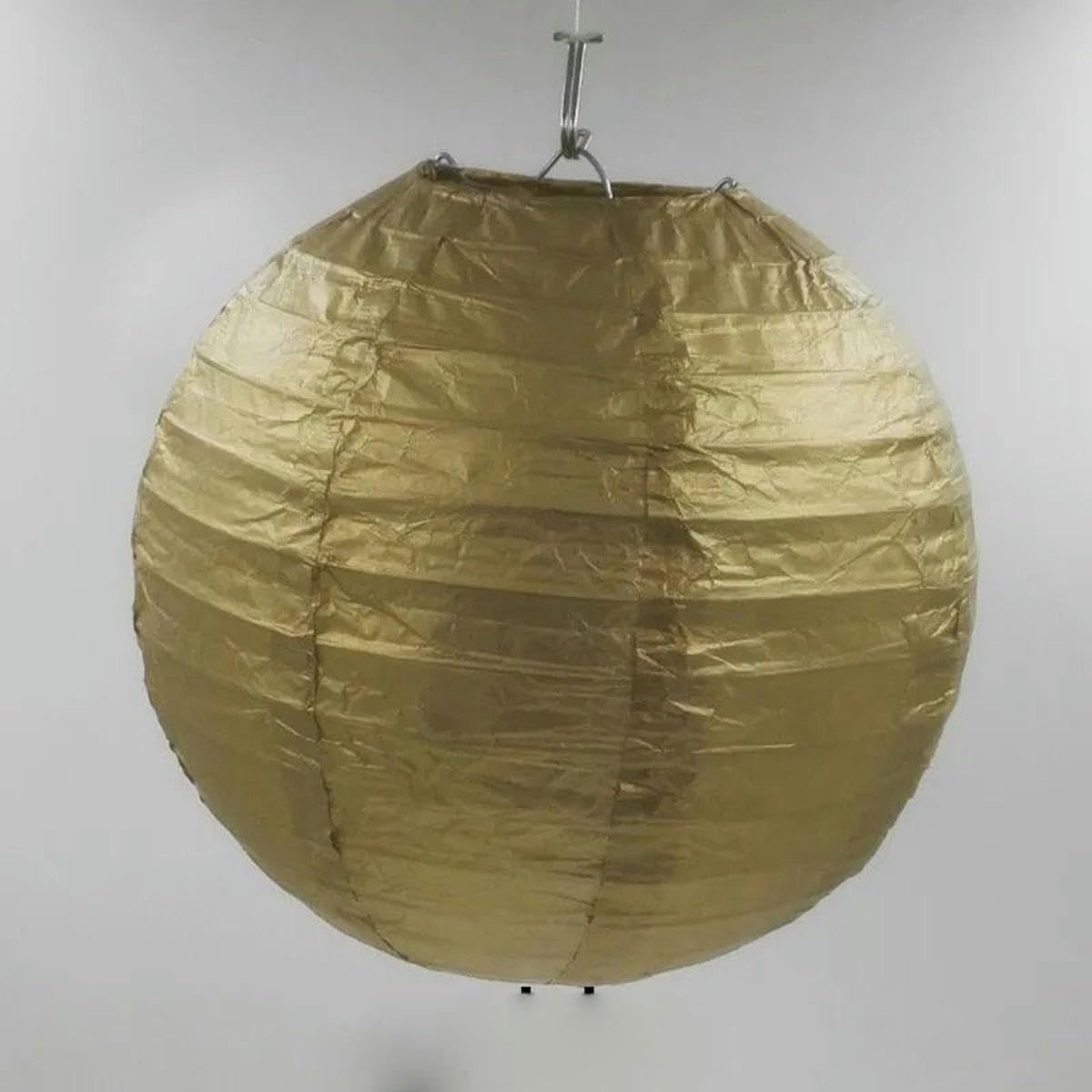Round Paper Lanterns, Round Hanging Paper Lanterns Multicolor 10-40cm(Gold,40cm(16inch))