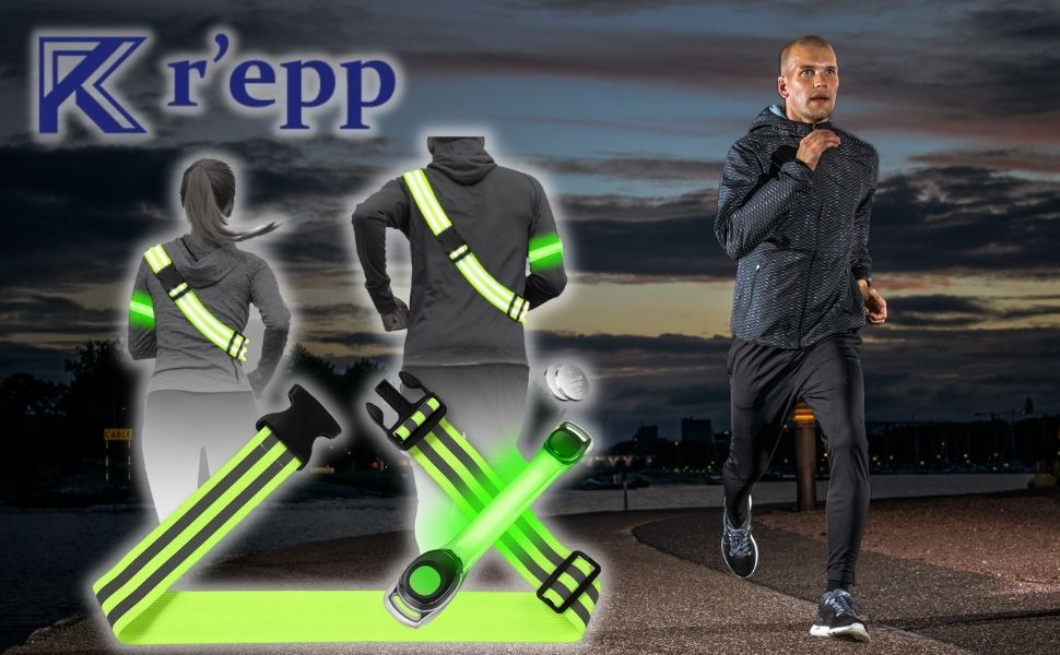 Amazon | 反射タスキ ＋ LEDアームバンド 【暗闇からあなたを守る