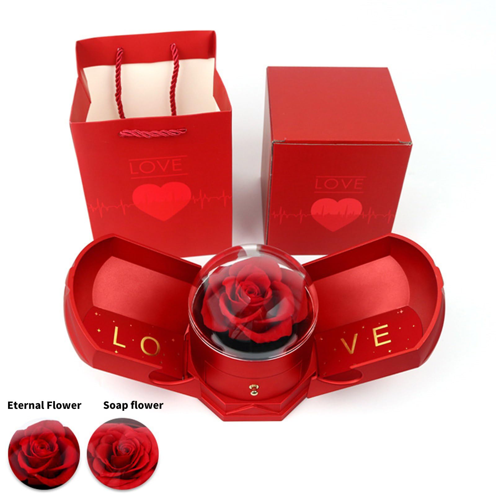 Magnifique porte-bijoux à double ouverture, pour anniversaire ou anniversaire