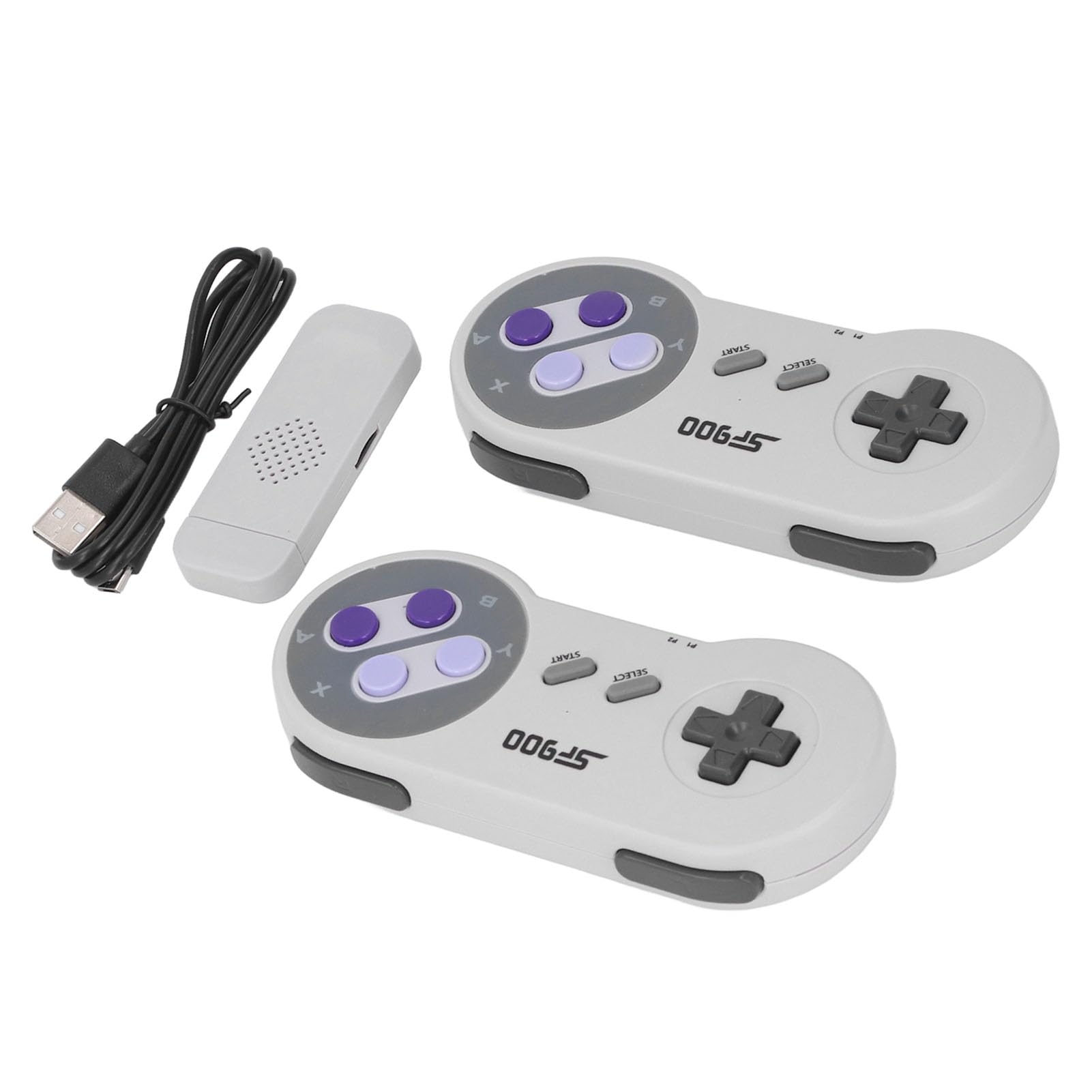 Coppia di console di gioco wireless con slot per schede di memoria Plug and Play ergonomiche retro video stick per TV SFC