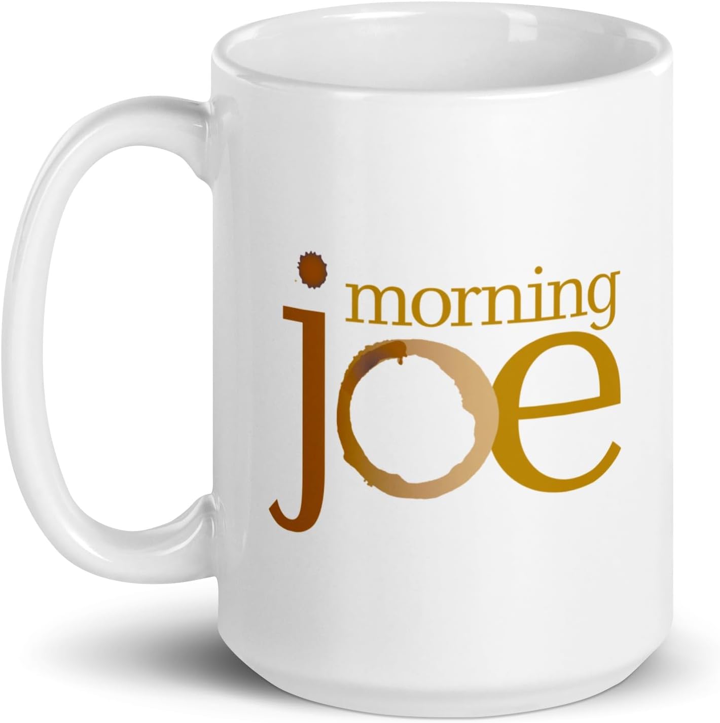 Morning Joe Logo Ceramic Mug, White 15 oz - Official Mug As Seen On with Joe Scarborough, Mika Brzezinski and Willie Geist