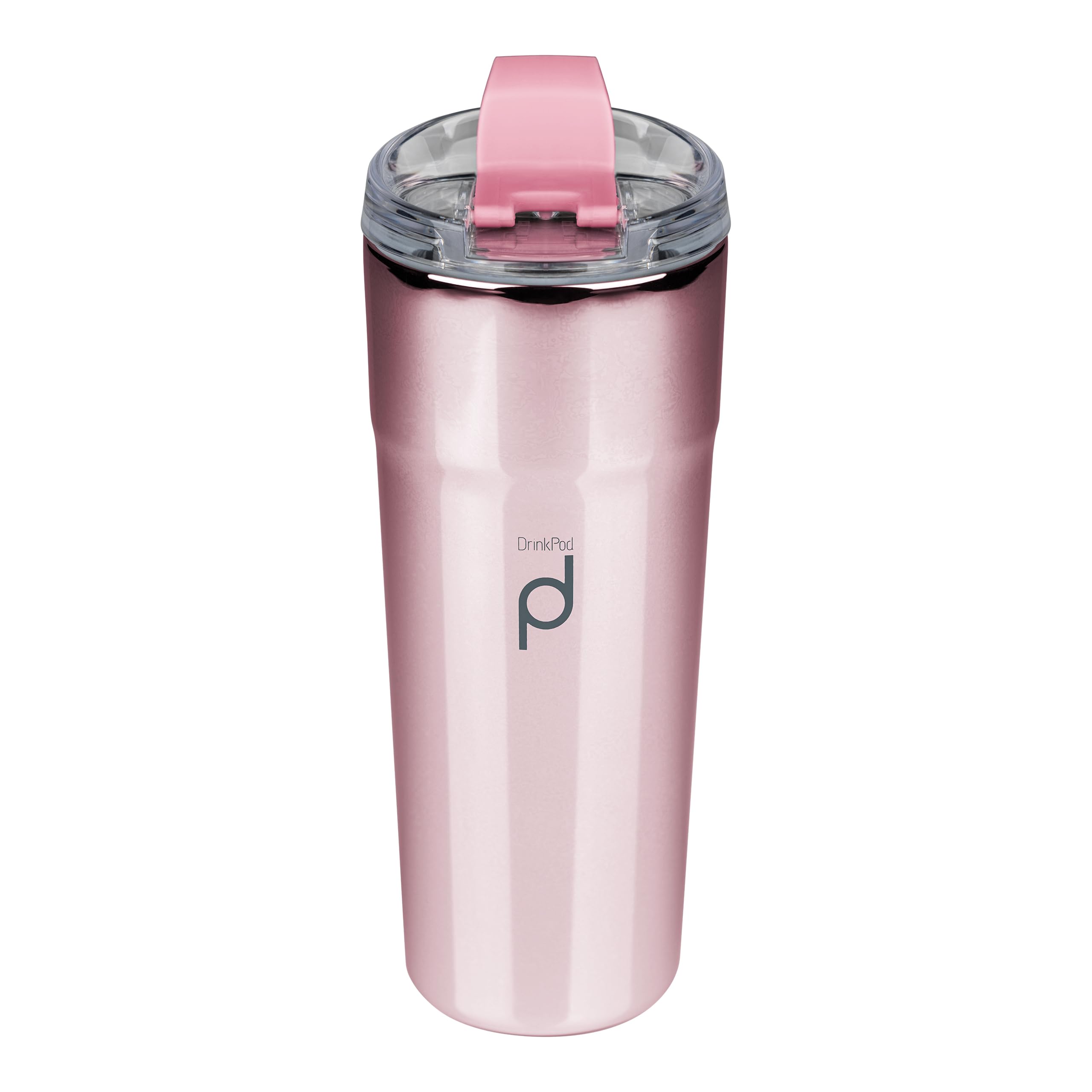 Metallic Range 450ml Coffee Flask, Rose, Stainless Steel Double Wall Insulated Travel Cup