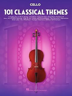101 Classical Themes Cello Sheet Music | Essential Repertoire for Cello Players | Solo Instrumental Folio with Classical Favorites