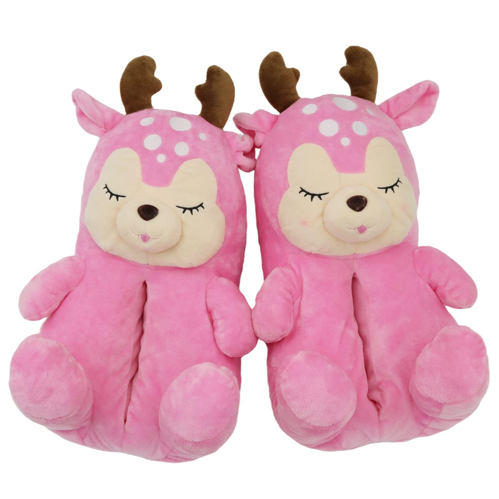 OUL'ISIWomen's Teddy Bear Slipper Warm Slip On House Slippers,Soft Fluffy Shoes Indoor Outdoor Winter for Adults & kid