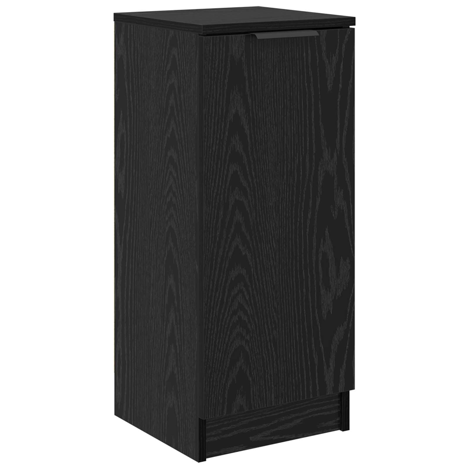 Credenza nera effetto rovere, 30 x 30 x 70 cm, comò