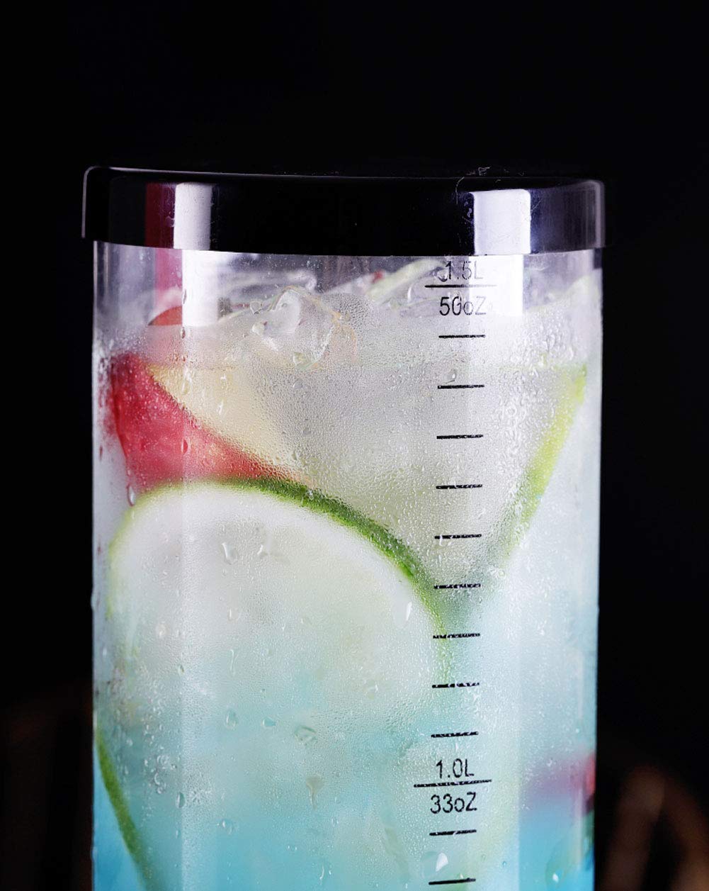Dispensador Agua, dispensador Torre Cerveza con Grifo, dispensador Bebidas con núcleo Hielo, Transparente