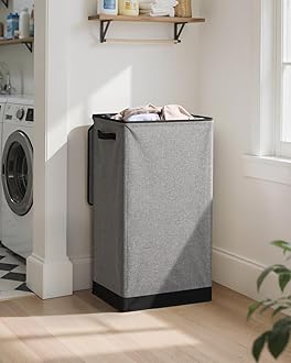 SOLEDI 100L Laundry Basket with Lid Large Washing Basket, Sturdy Hamper with Laundry Bag, Collapsible Storage Bin Dirty Clothes Basket for Bedroom, Bathroom, Laundry, Dorm, College, Apartment, Grey