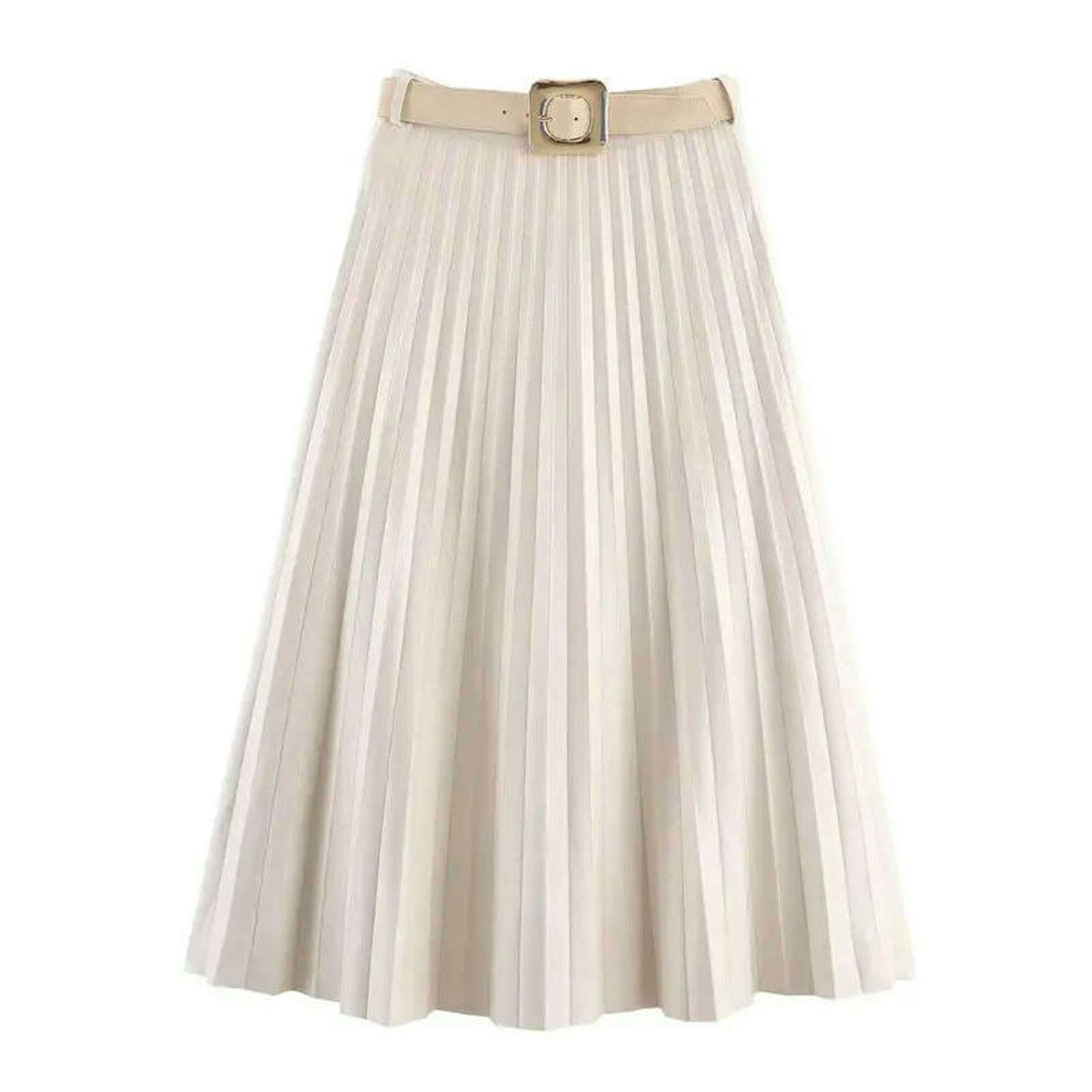CHENSHI Gonna Lunga Midi da Donna Autunnale Cintura Versatile A Pieghe Avvolgente dal Design Casual E Aderente, Gonne Maniche Lunghe Europee-Marrone-s