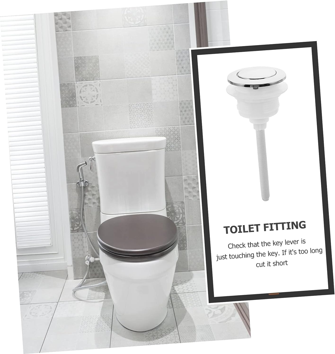 Toilet Push Button Flush Replacement,Toilet Button Old Fashioned Kit Adjustable Hand Grip Mansfield Toilet Replacement Parts Toilet Handle Toilet Handle Lever Flushing Toilet Button