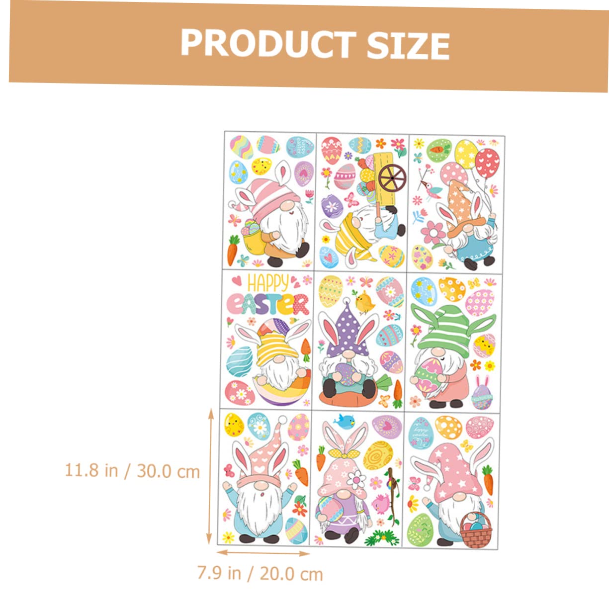 Alipis 5 Ensembles Autocollant Mural De Pâques Flocon De Neige Œuf Lapin De Dessin Animé Décor D'autocollants De Porte De Noël Fenêtre Film Nains Verre De Pâques Stickers Pvc