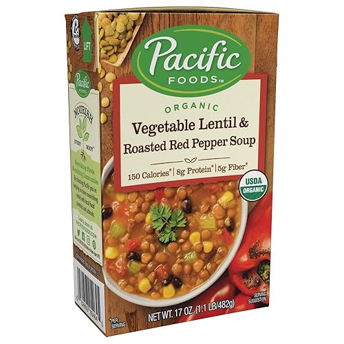 Pacific Foods Organic Vegetable Lentil & Roasted Red Pepper Soup,