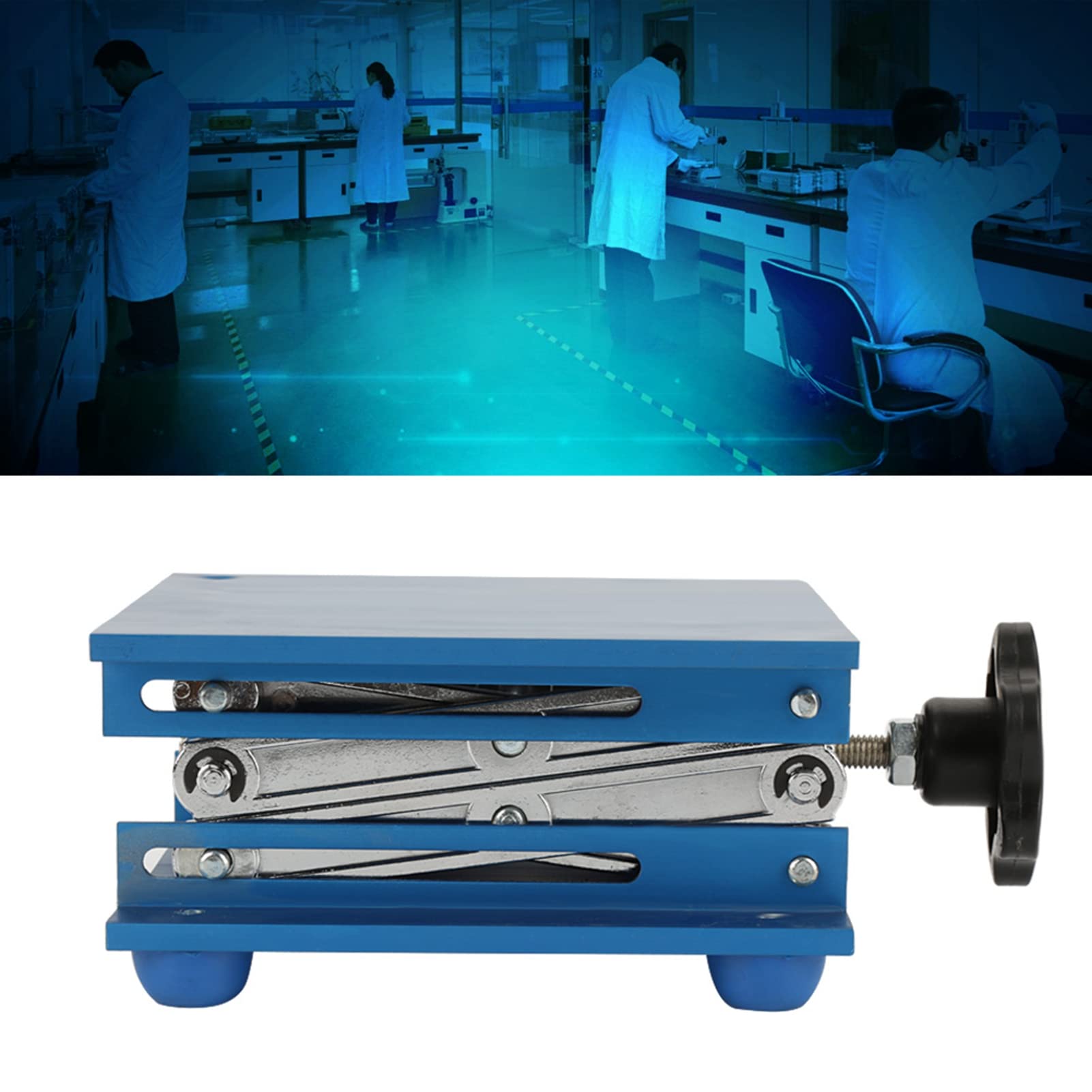 Piattaforma di sollevamento a forbice 150 x 150 x 250 mm, ossido di alluminio, non corrosivo e robusto, supporto regolabile in altezza per strumenti di fisica/chimica/biologia