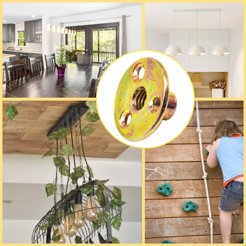 10 Pezzi 3 Fori Dado Flangiato,M10,Base rotonda T-Nut,Dado a T Con Foro Bavato,Round Base Screw-in T-Nut Per Fissaggio Mobili di Collegamento.(I/M10/TLM)