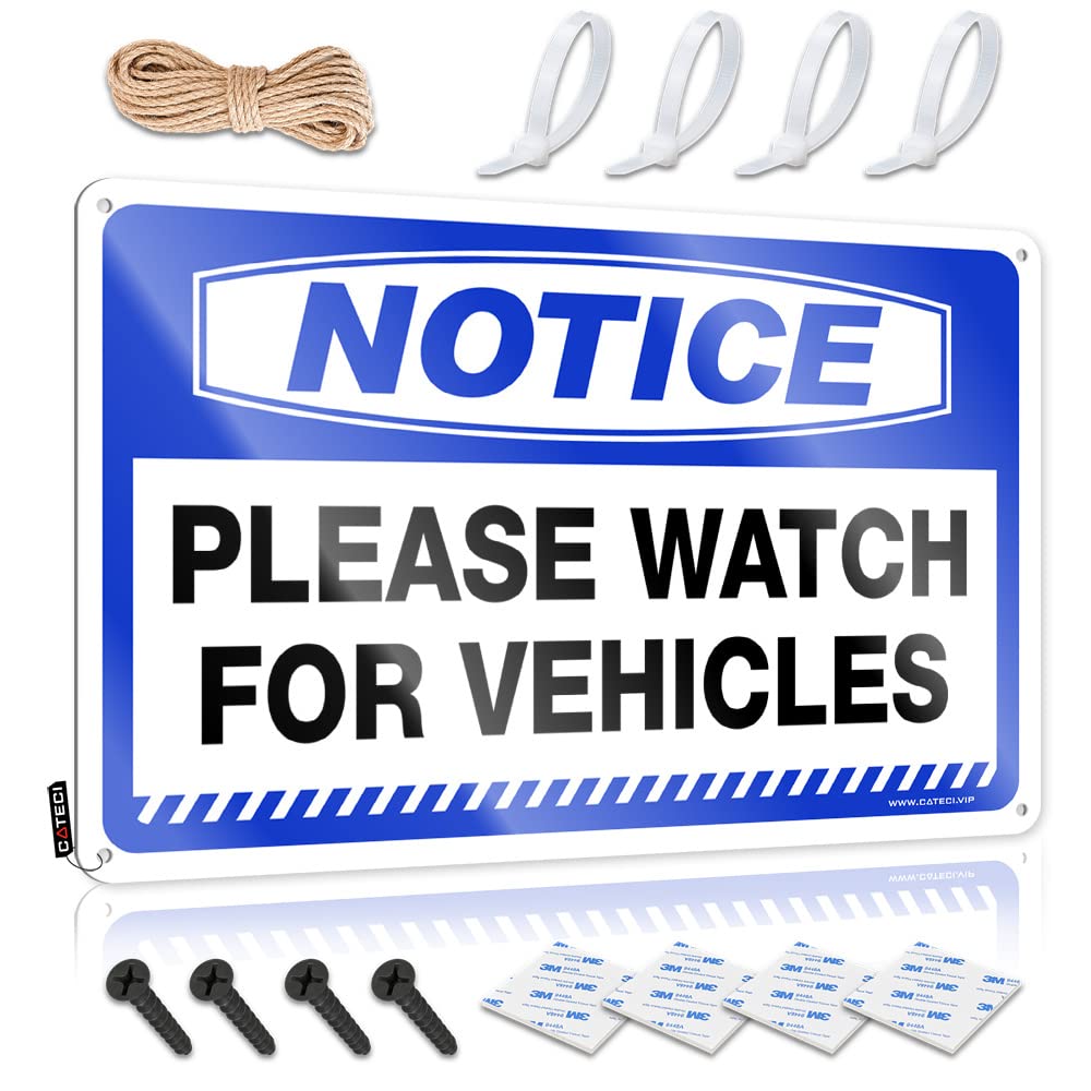 Notice Please Watch For Vehicles Essentials Handmade - Spring Outdoor Decor Funny Wall Art Wall Art Decoration(30X40CM)