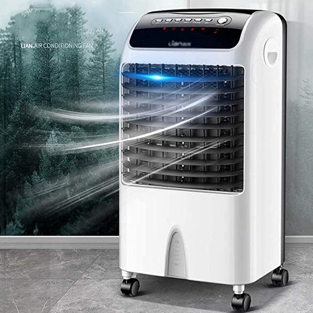 Lodówki wyparne Przenośny klimatyzator 10 000 BTU, klimatyzator podłogowy typu „trzy w jednym”, z pilotem i wyświetlaczem LED, 3 prędkości wentylatora, 7 timera 5-godzinnego
