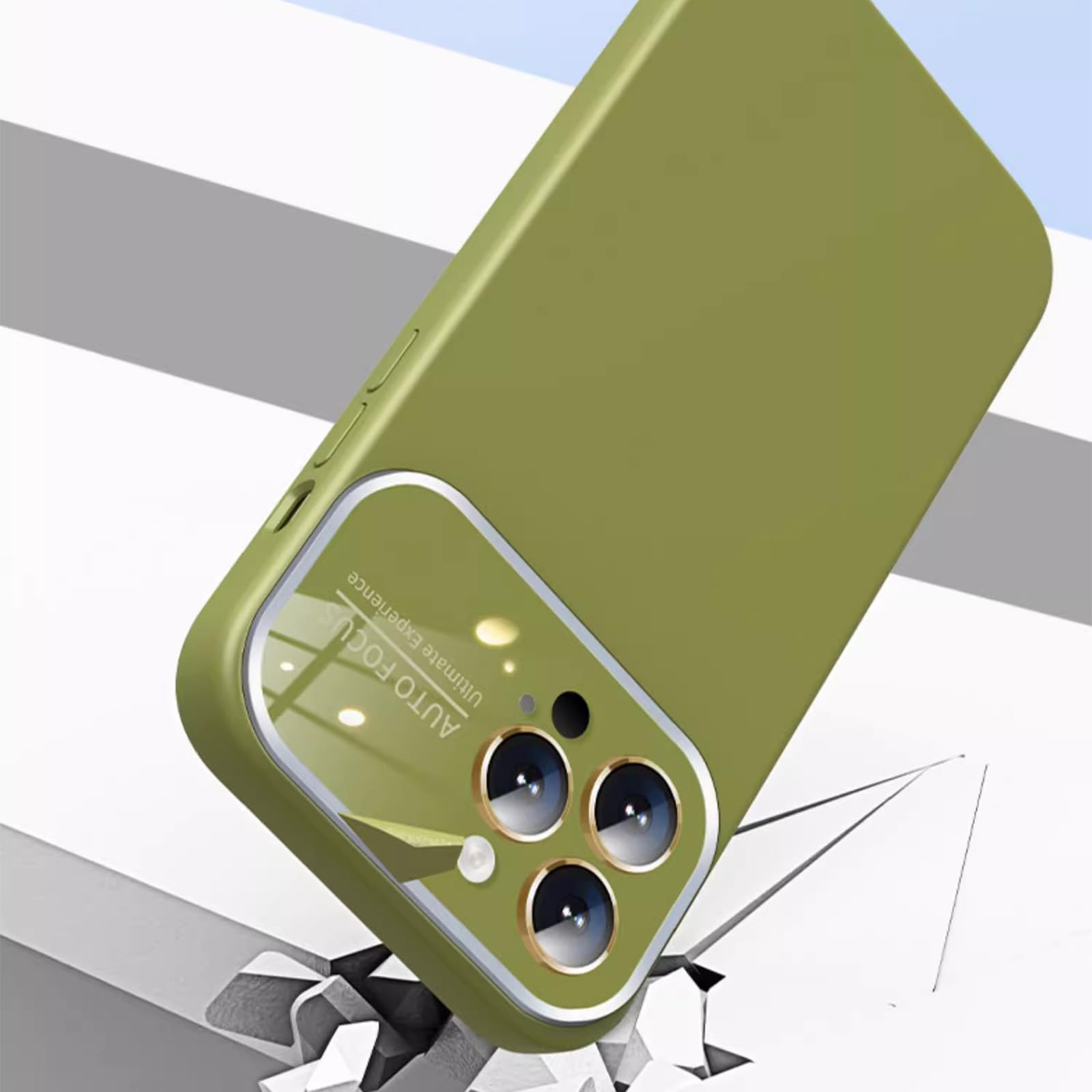 LXURY Ultra cienkie etui do iPhone'a 15 Pro Max/15 Pro/15 Plus/15, miękkie etui premium z okienkiem ochronnym aparatu, oryginalne etui z płynnego silikonu, białe, 38 cm