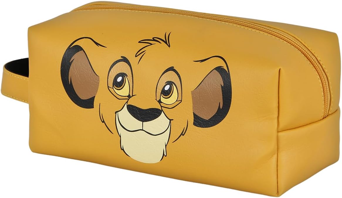 Lion King Face-Brick Plus Travel Toilettas, Geel, Geel, Eén maat, Brick Plus Travel Toilettas Gezicht