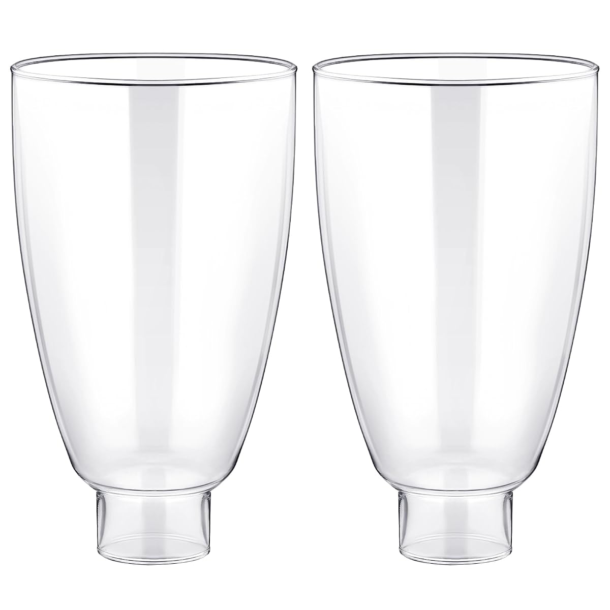 Grinsvalley 2 Pcs 6.5 Inch Clear Glass Lamp Shade, Colonial Style Glass Shade