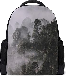 Zaino Nebbia Foresta Natura Carino Casual Zaino da scuola Zaino per scuola Student Girls Ragazzi Donna Uomo