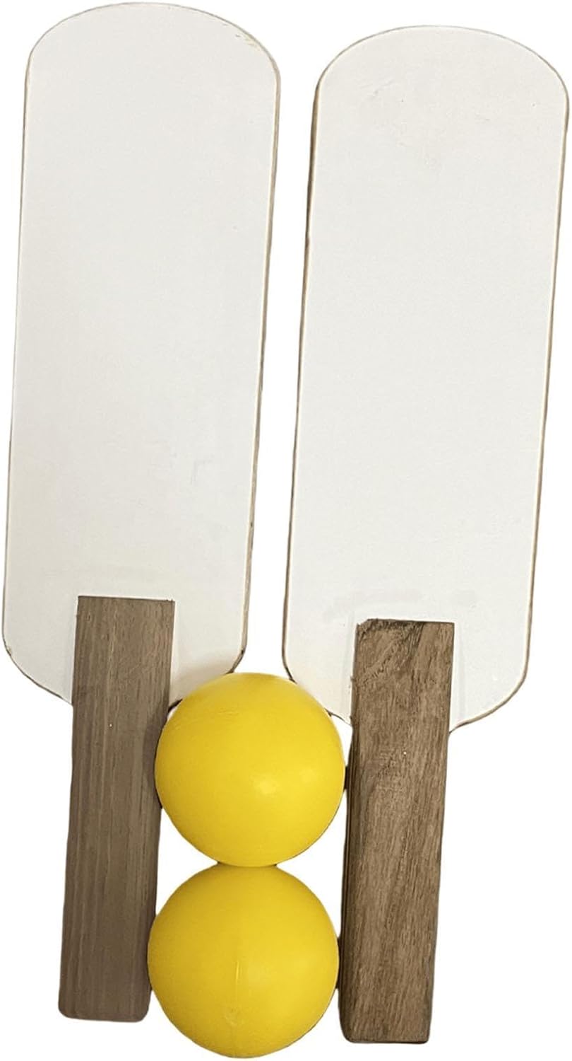 2 Pieces Sightless Table Tennis Racket Accessories for Visually Impaired Wood Ornament Beginners Player Indoor and Outdoor