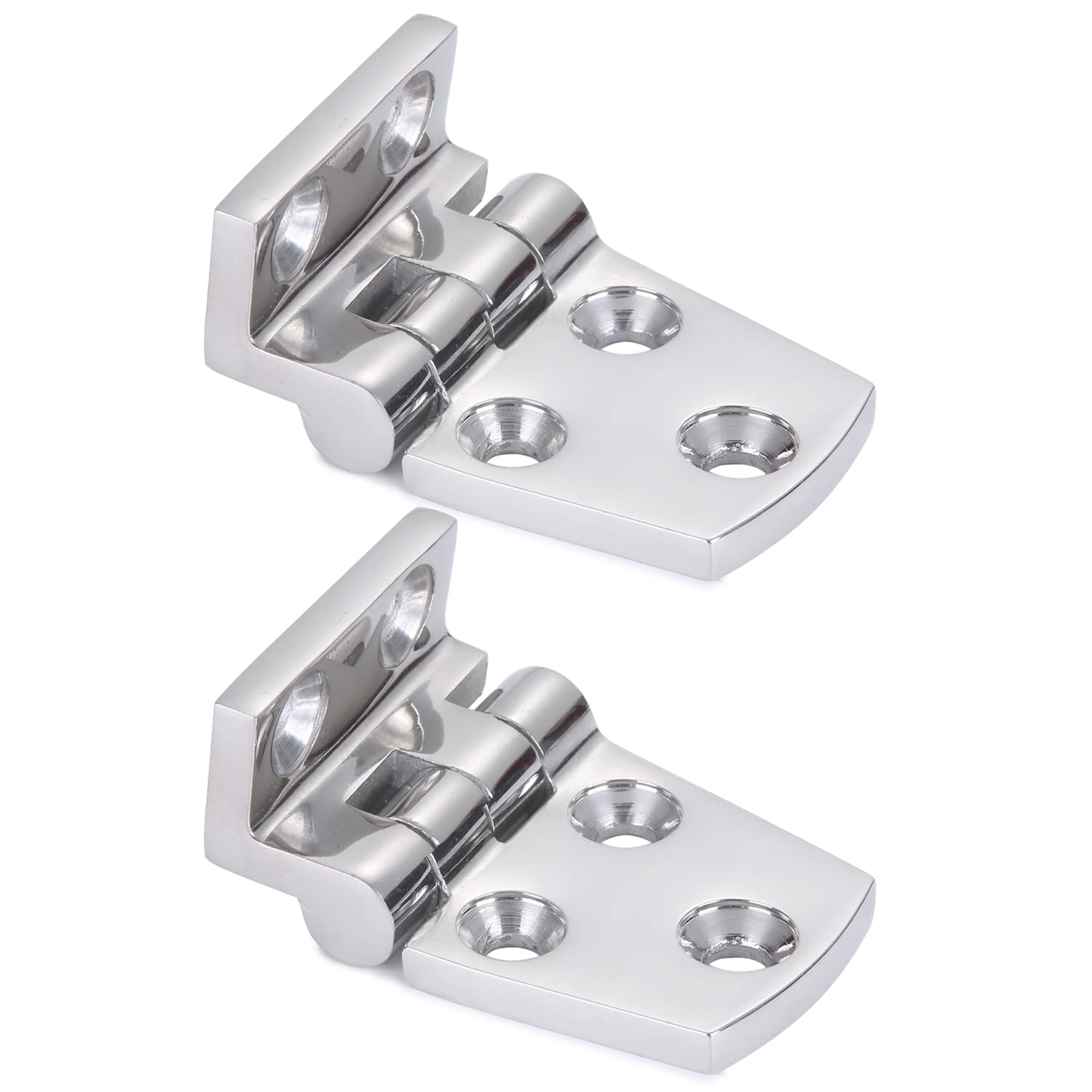 Robusto Cerniera per Barca in Acciaio - Armadietto a Ponte Marina Lucidata a Specchio Sfalsata Lato Corto SUS316 1.51 x 2.12 Inch 2pcs