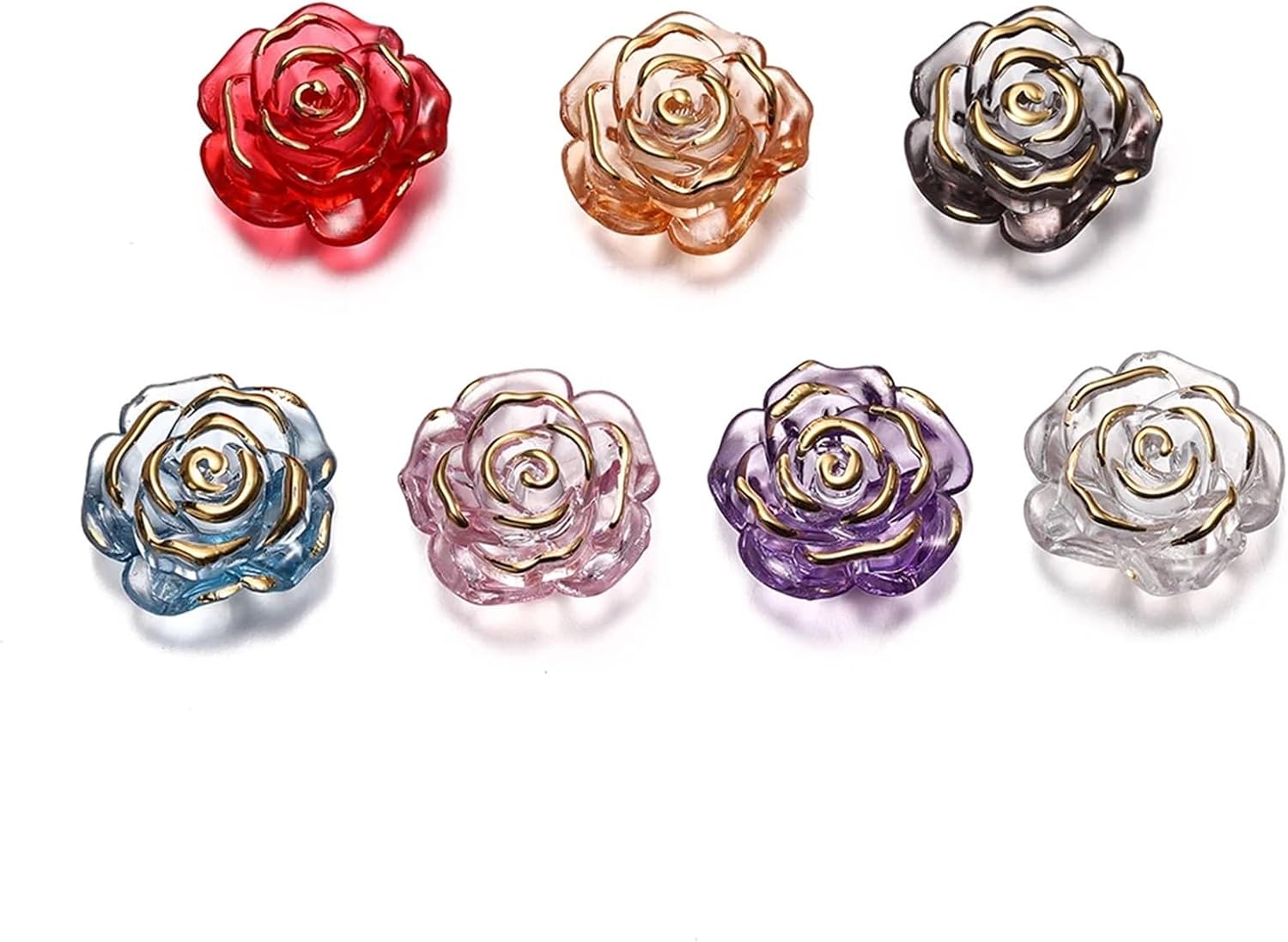 Yiodauh Spacer Beads kit 300 Pcs Flowers Shape Beads 19mm Loose Spacer for DIY Bracelet Necklace Jewelry Making Accessories Supplies Wholesale(White)