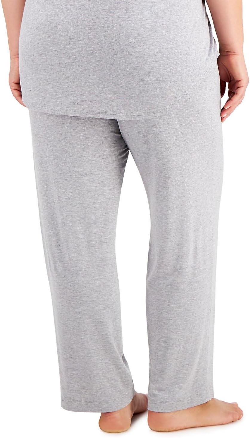 Alfani Plus Size Essential Pajama Pants, Hy Grey Hthr, Size 1X