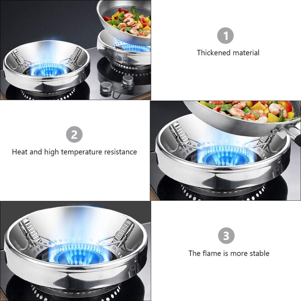 Luxshiny Wok Ring Gas Stove Rack Stainless Steel Wok Rack Gas Burner
