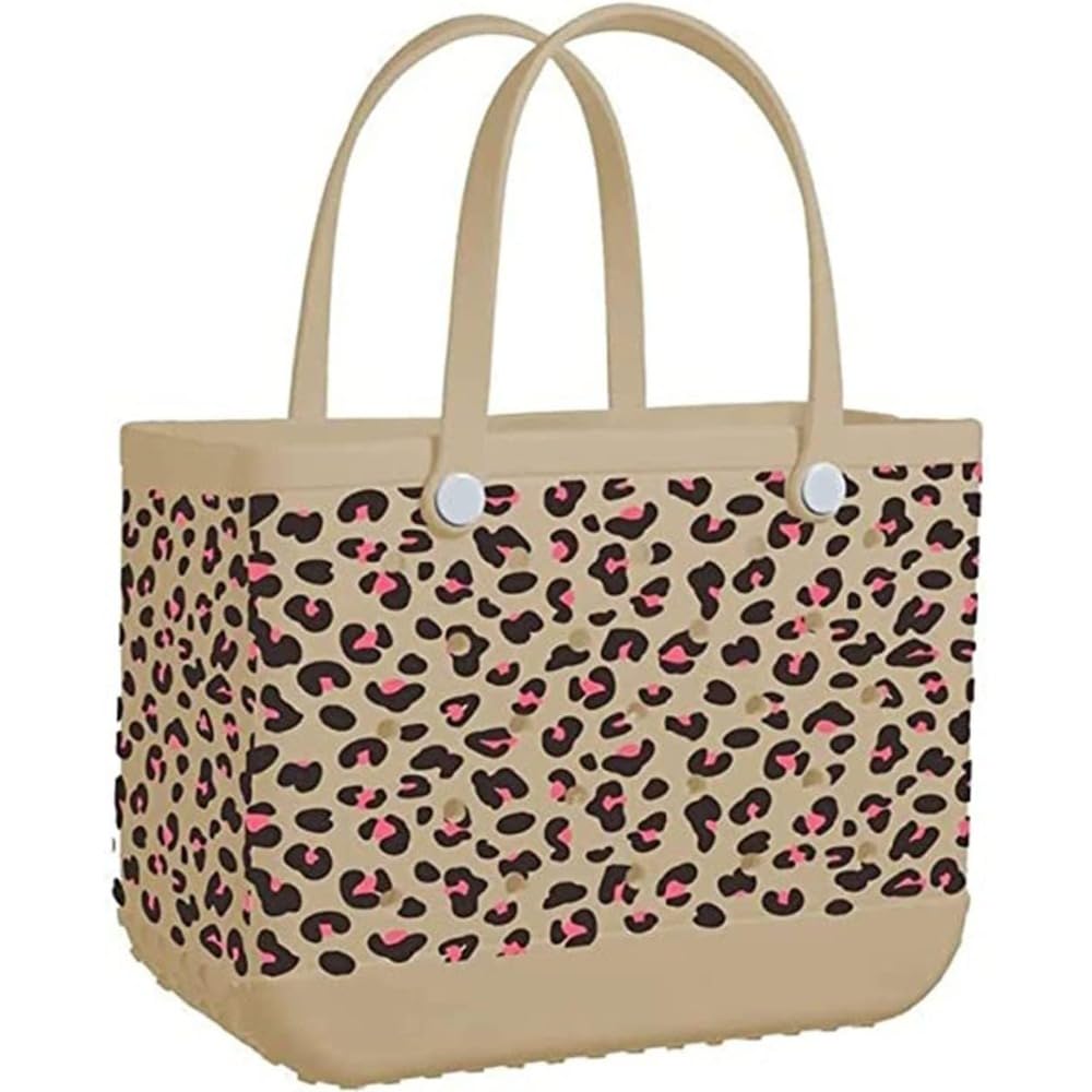 Mauxpiao I Rubber Beach Bag, Waterproof Shopping Tote Bag, Sandproof Silicone Handbag For Beach, Pool, Market, Travel And Outdoor Activities Rewr/I/14X19in
