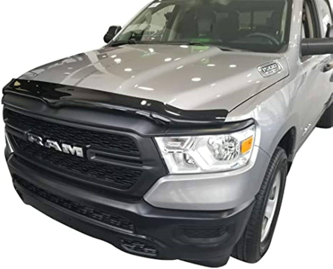 TrailFX Bug Shield for Ram 1500 New Model 2019-2024 Smoke Acrylic Wrap-Around Low Profile Durable Acrylic No Drilling Installation TrailFX 8720H