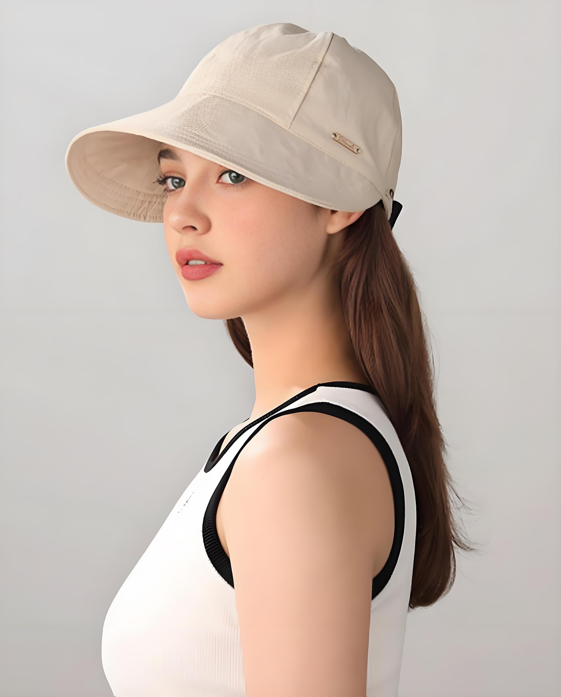 Cappello da donna a tesa larga con visiera parasole UPF 50+