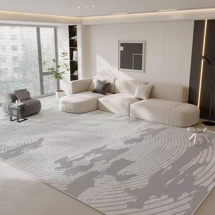 Tapis de cuisine et bureau gris au motif géométrique abstrait