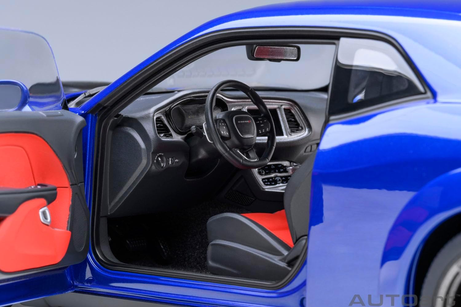 Autoart 2022 Dodge Challenger R/T Scat Pack Widebody Indigo Blue 1/18 Model Car