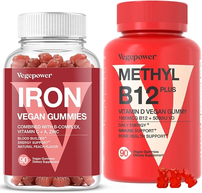 Vegan Iron Gummies + vitamin B12 gummy Iron Supplement