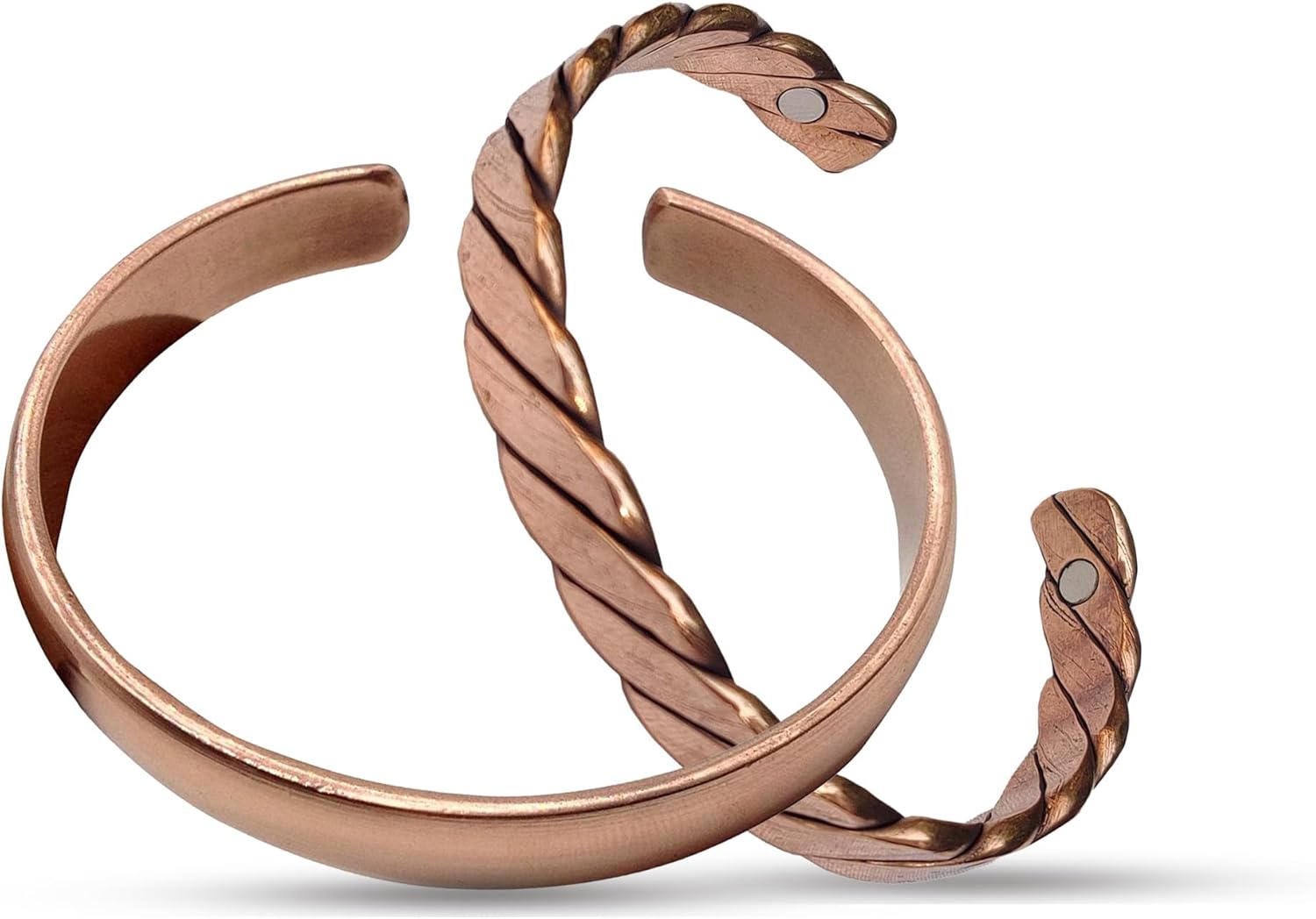 Wonder Care Copper Bracelet for Men & Women | Solid and High Gauge Pure Copper Bracelet | Copper Jewelry Cuff kada Adjustable | Best Rakhi Gift for Brother | Copper Band with Velvet Case and Gift Box