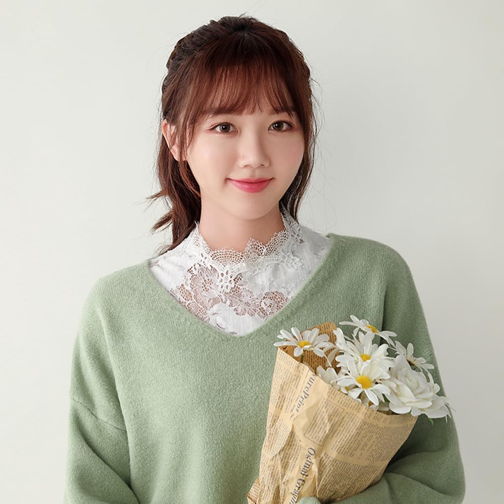 Fake Collar Detachable Dickey Collar Blouse Half Shirts Lace False Collars for Women Girls - Image 3