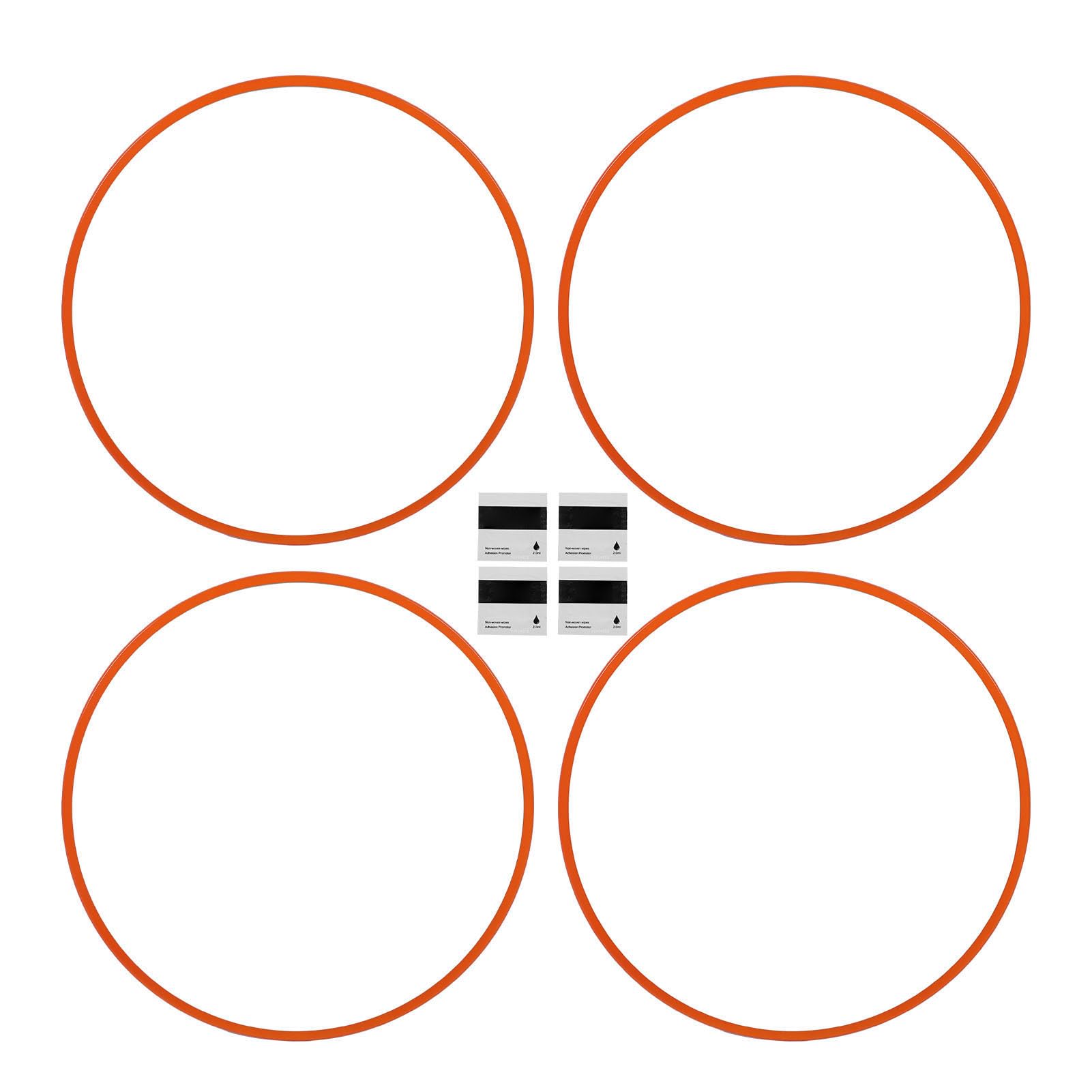 Yctze Anneau de de Jante de Voiture en Alliage D'aluminium de 20 Pouces Orange Ensemble de 4 Protecteurs de Jante Faciles à Installer Universel en Alliage